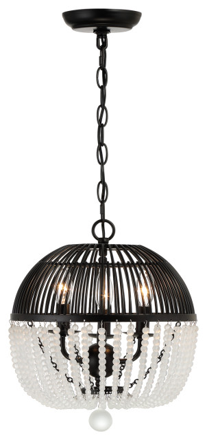 Duval 3 Light Matte Black Mini Chandelier - Transitional - Chandeliers ...