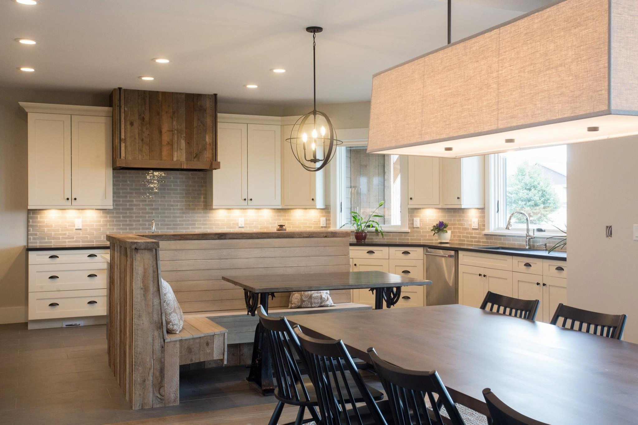 Banquette and Range Hood By Black Diamond