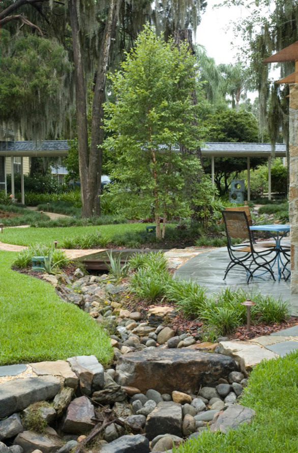 This is an example of an eclectic garden in Tampa.