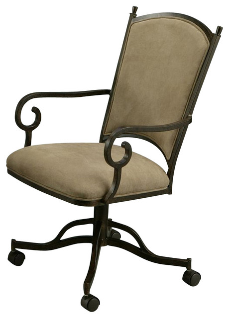 Pastel Atrium Caster Chair - Autumn Rust - Topanga Brown Seat