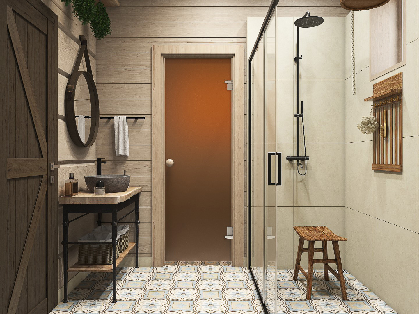 Дом-с баней для временного прибывания