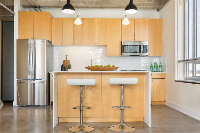 Austin Downtown Condo industrial-kueche