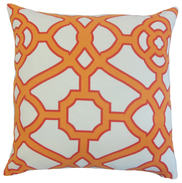 The Pillow Collection Ickitt Geometric Bedding Sham Gray European//26 x 26