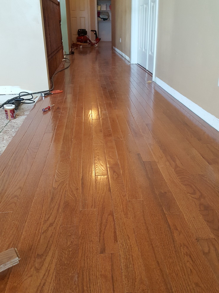 2 and 1/4 prefinished golden oak
