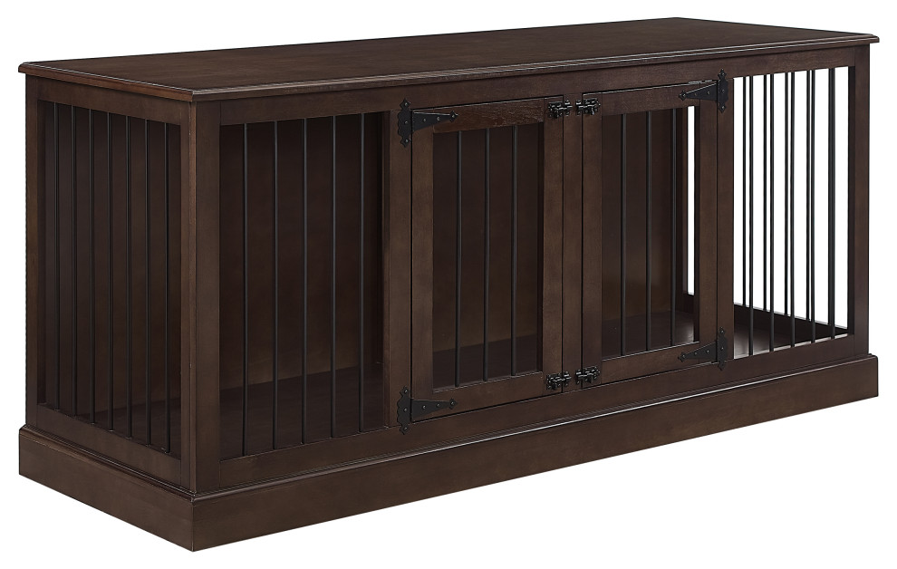 Winslow Medium Credenza Pet Crate Traditional Dog Kennels And