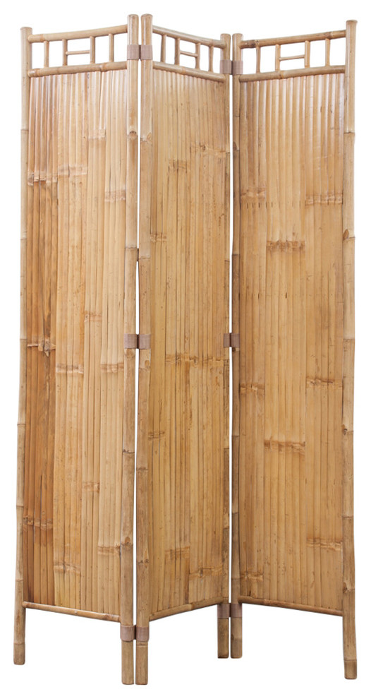 VidaXL 3Panel Bamboo Room Divider Asian Screens And Room Dividers