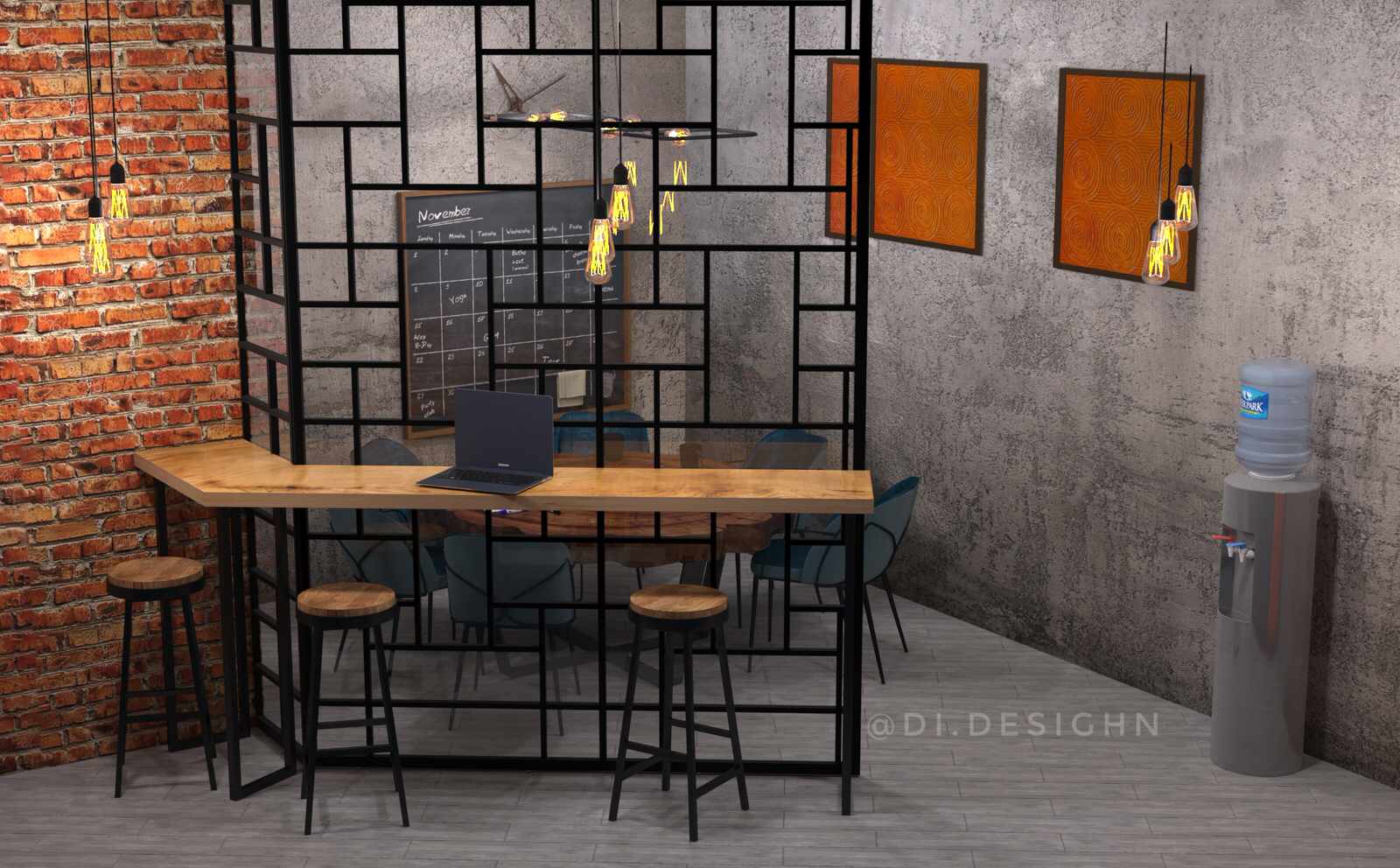 Дизайн-проект кухни для 3-х руководителей