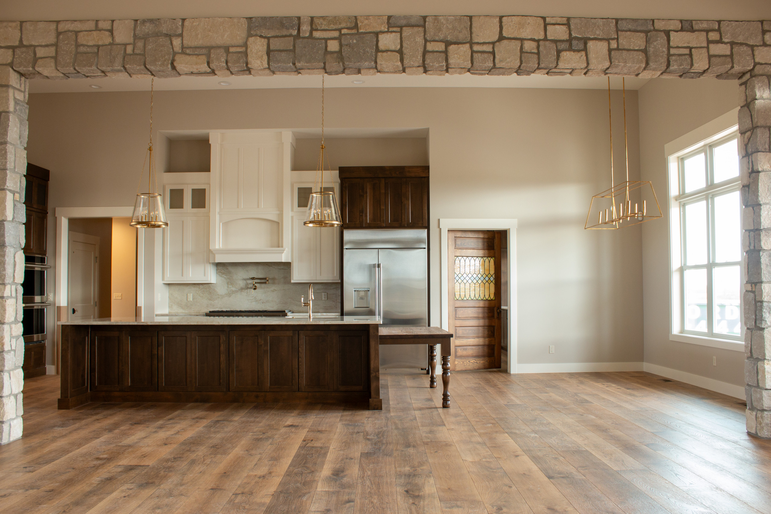 Albright Traditional Home - Living & Kitchen