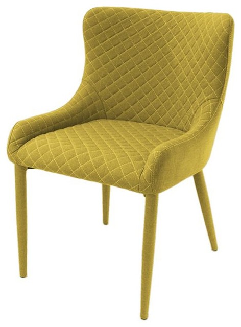 Romvos Arena Modern Dining Chair, Yellow