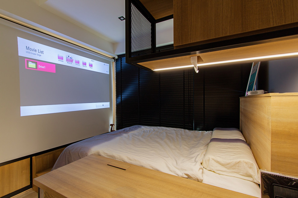This is an example of a modern bedroom in Singapore.