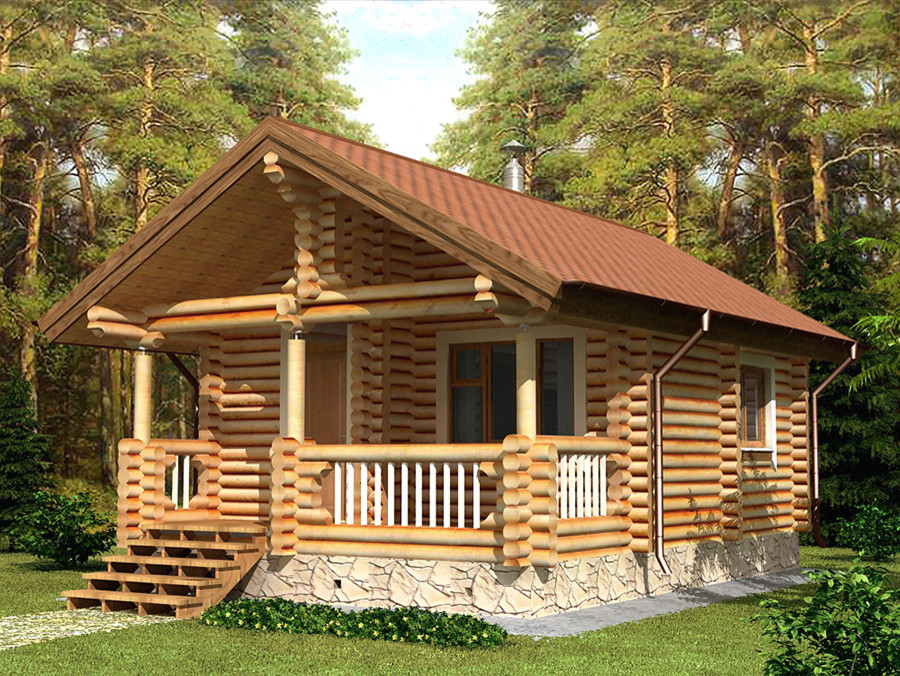 Проект деревянной бани БН-040