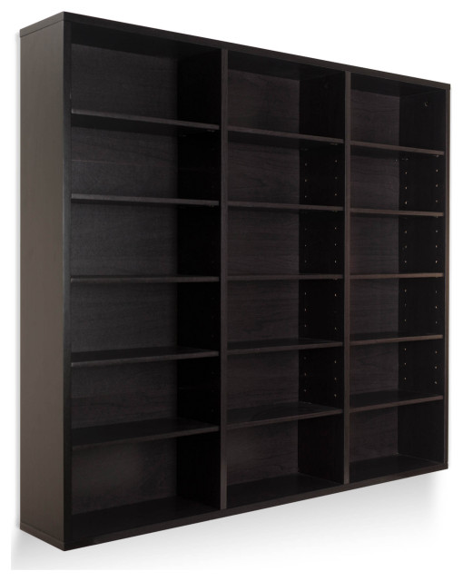 Oskar 540 Wall Mounted Media Storage Espresso Transitional