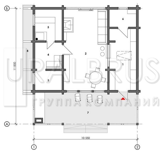 Проект бани Д 060