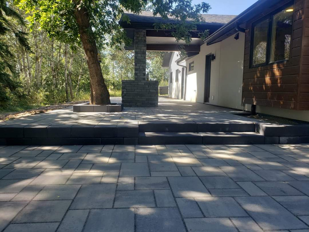 Techo Bloc patio Modern Patio Edmonton by Brickworks