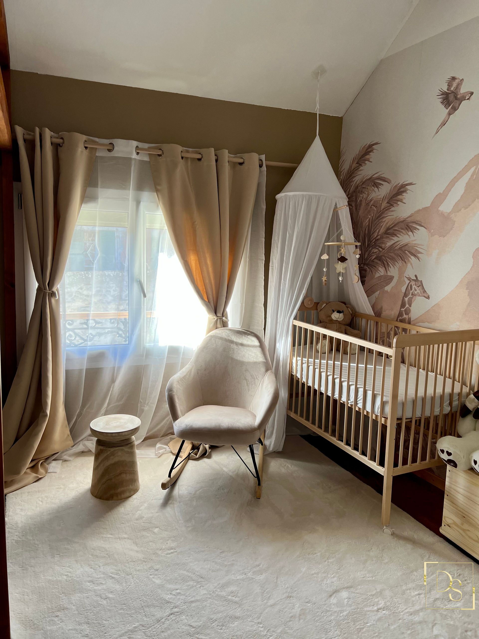 Nursery with brown furniture deals