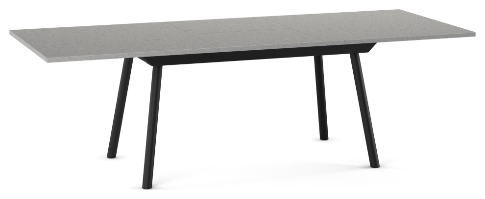 Amisco Faber Extendable Dining Table, Concrete Tfl / Black Metal