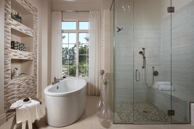Transitional Bathroom nyklassisk-badrum