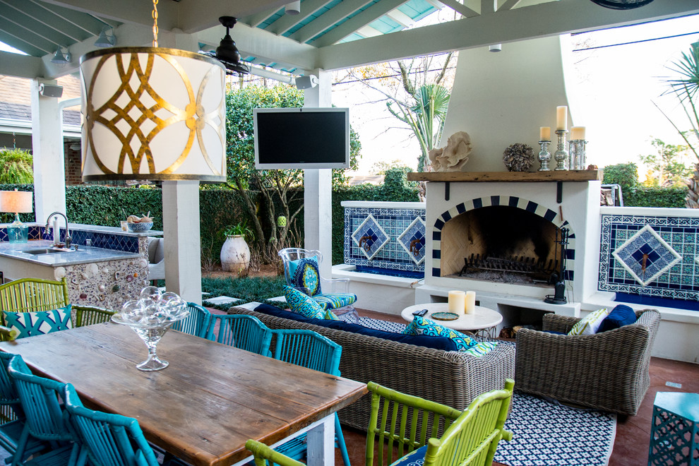 Design ideas for a beach style patio in New Orleans.