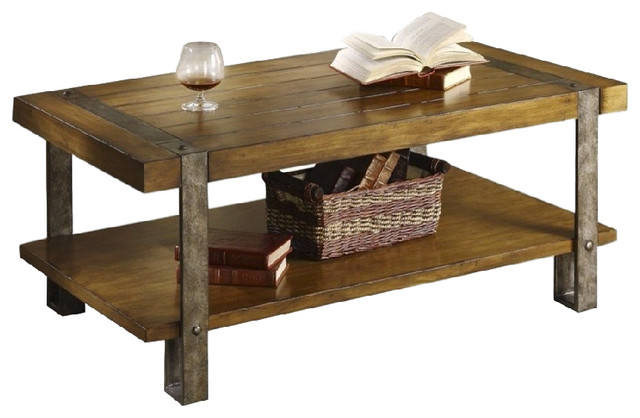 Sierra Rectangular Cocktail Table - Rustic - Coffee Tables - by ShopLadder