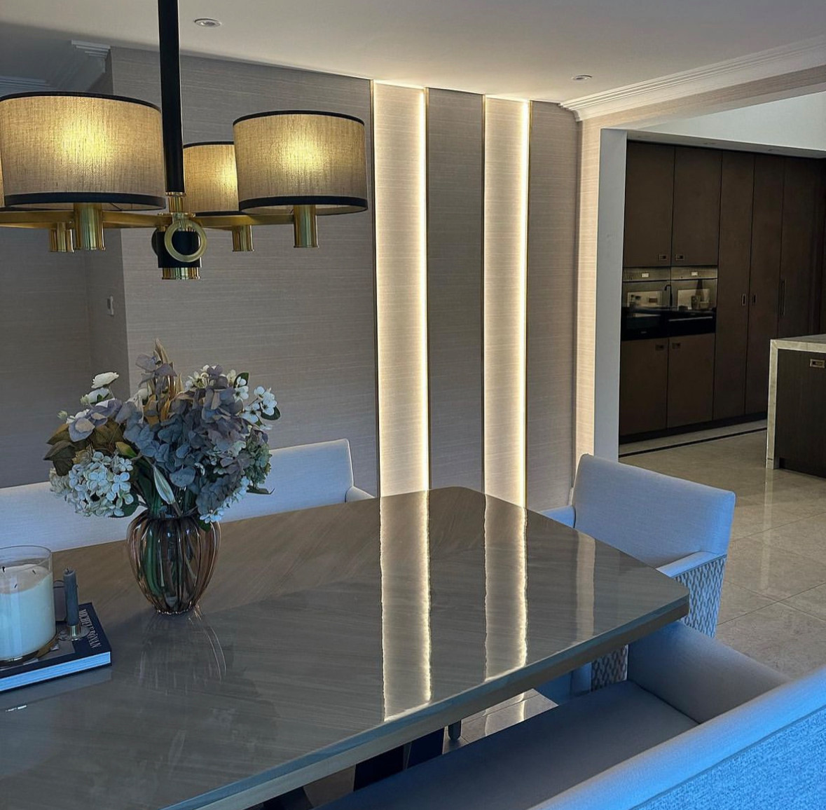 Modern Ambient Lighting Wall in Banstead, Surrey