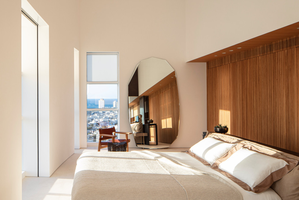 Design ideas for a small contemporary bedroom in Florence.