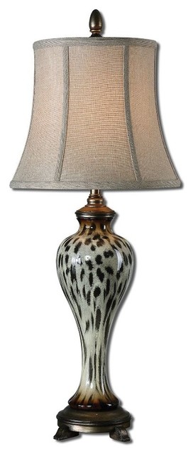 Burnished Cheetah Print Malawi Table Lamp