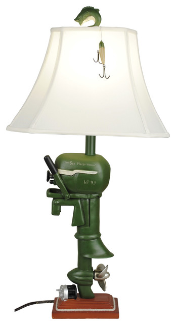 32" Boat Motor Lamp - Beach Style - Table Lamps - by Santa's Workshop, Inc  | Houzz
