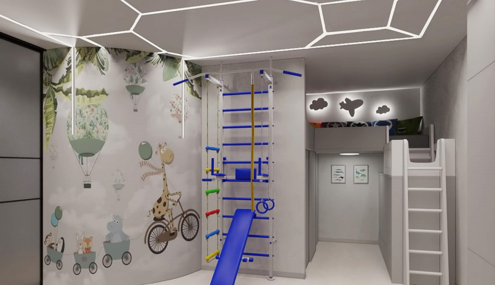 Необычный дизайн освещения детской комнаты