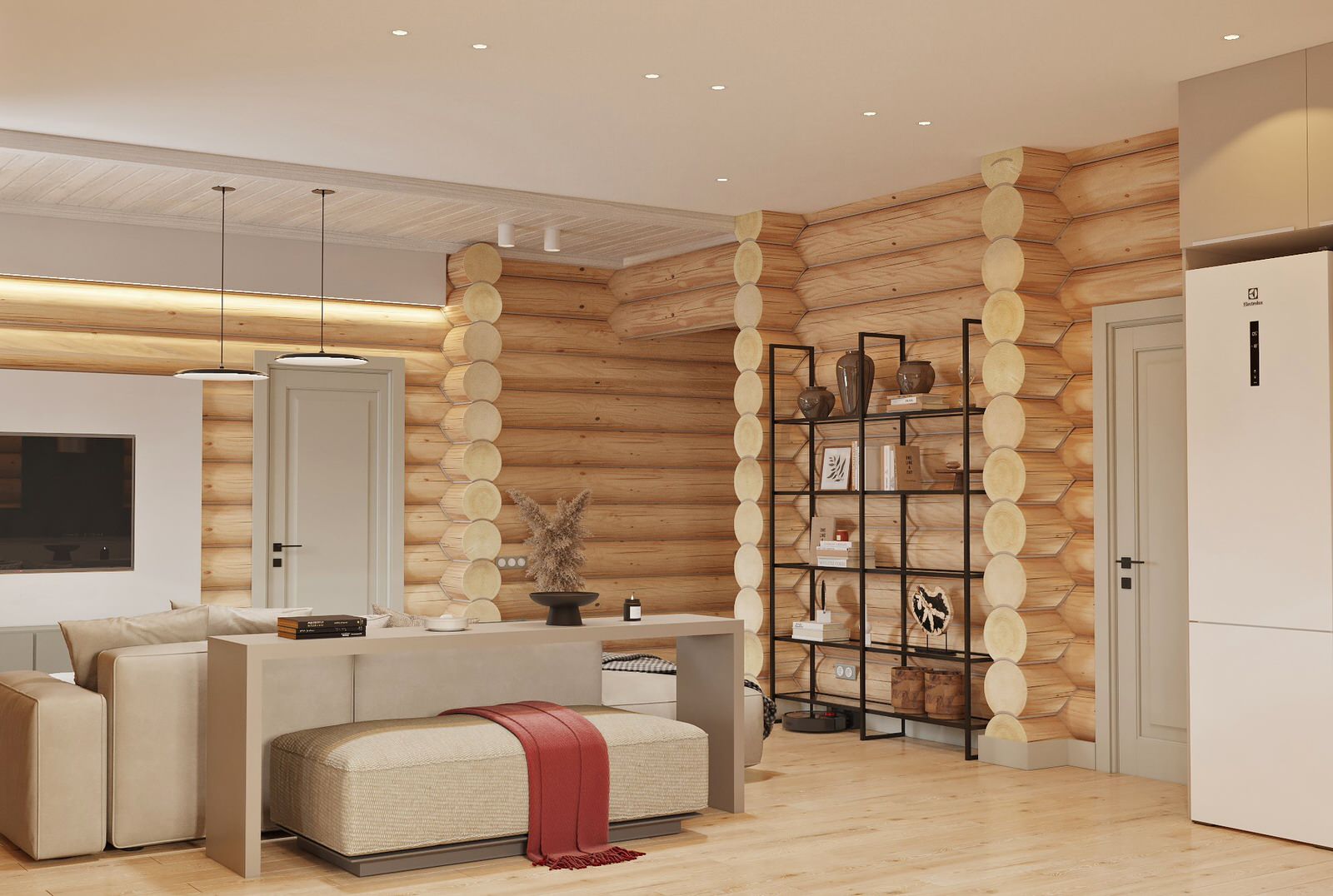 Дизайн проект дома из рубленного бревна