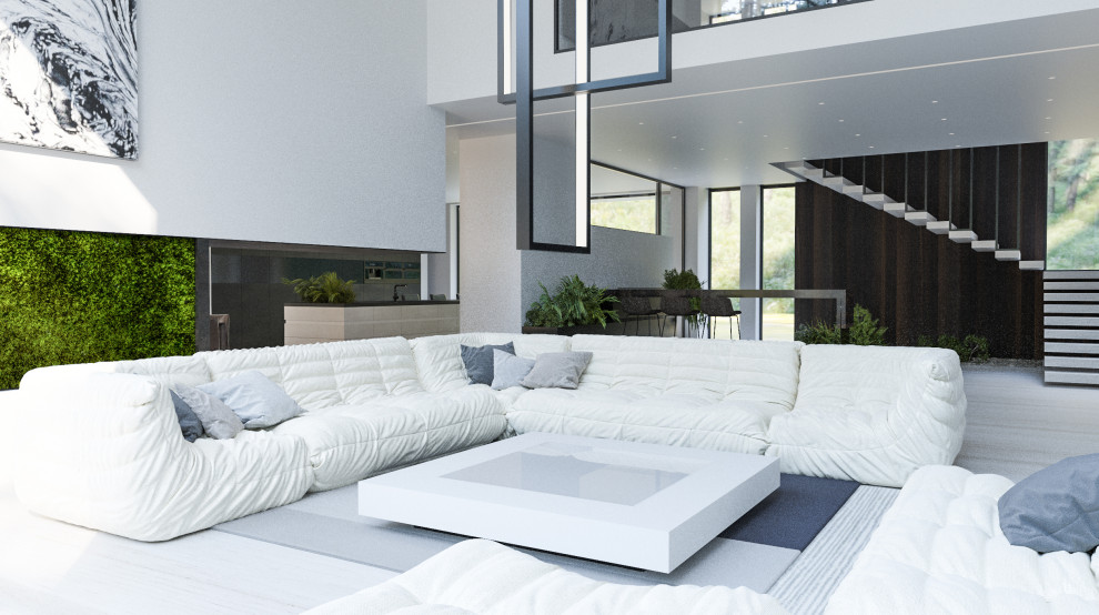 Проект загородного дома в стиле современный минимализм