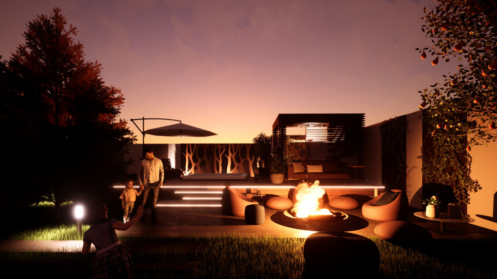 Коттедж ЖСК Горелый Хутор, Ландшафтный дизайн участка 6 соток