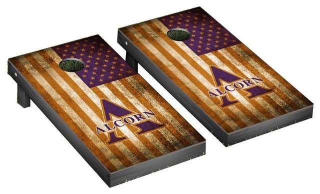 Alcorn State Braves Cornhole Game Set Vintage Flag Contemporary