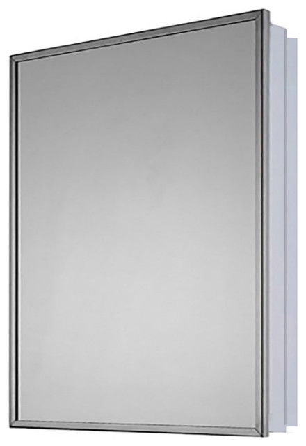 Medicine Cabinet, 16"x22", Bright Annealed Stainless Steel Frame