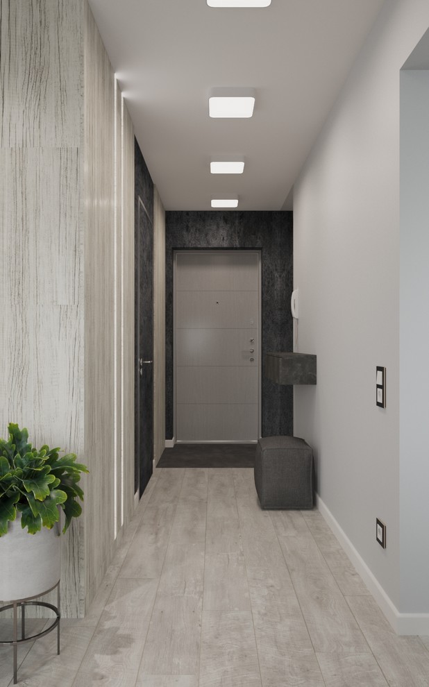 Однокомнатная квартира в холодных тонах