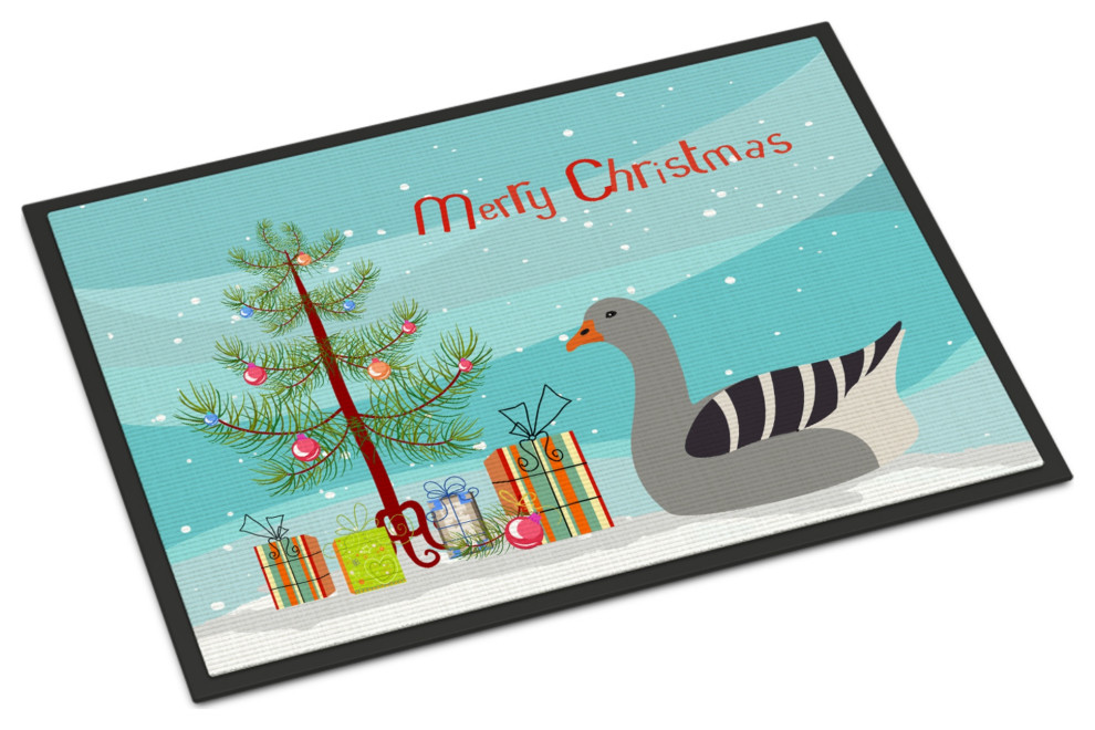 Caroline's TreasuresPilgrim Goose Christmas Doormat 24x36 Multicolor