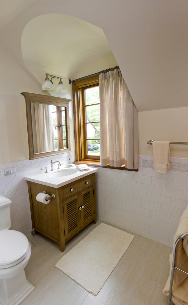 Tuscan bathroom photo in New York