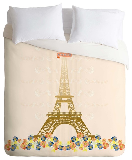 Deny Designs Jennifer Hill Paris Eiffel Tower Duvet Cover