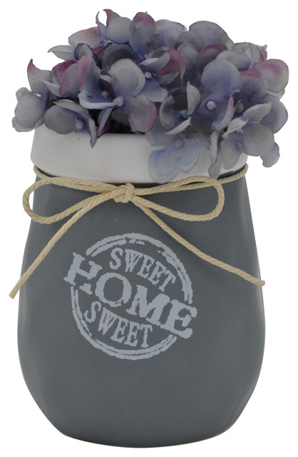 "Sweet Home Sweet" Flower Pots , 5.5"H