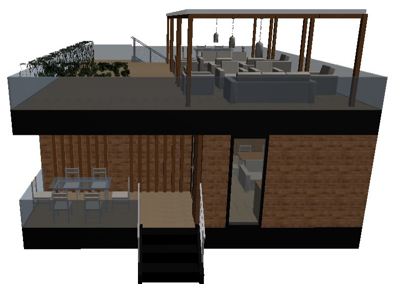 УЛЬТРАСОВРЕМЕННЫЙ КОТТЕДЖ  С ЭКСПЛУАТАЦИОННОЙ КРОВЛЕЙ.