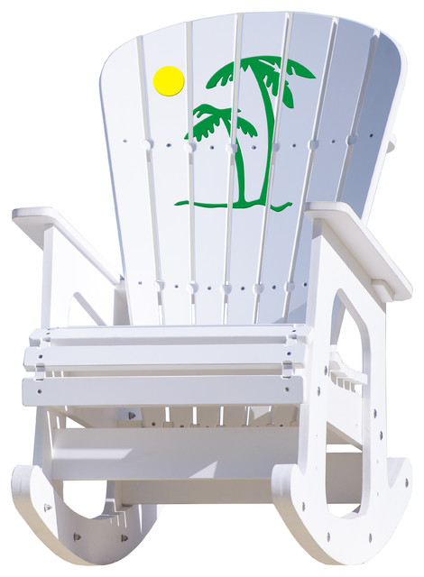 Rocking Chair Palm Tree Sunset, Palm Tree Outdoor Furniture