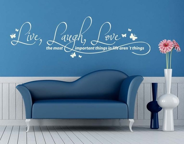 Live Laugh Love Wall Decal Quotes Sticker Mural Vinyl Art Home Decor Contemporary Wall Decals By Style And Apply