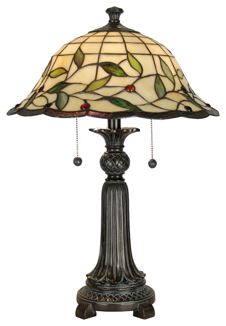 Dale Tiffany 2 Light Donavan Table Lamp Mica Bronze Victorian