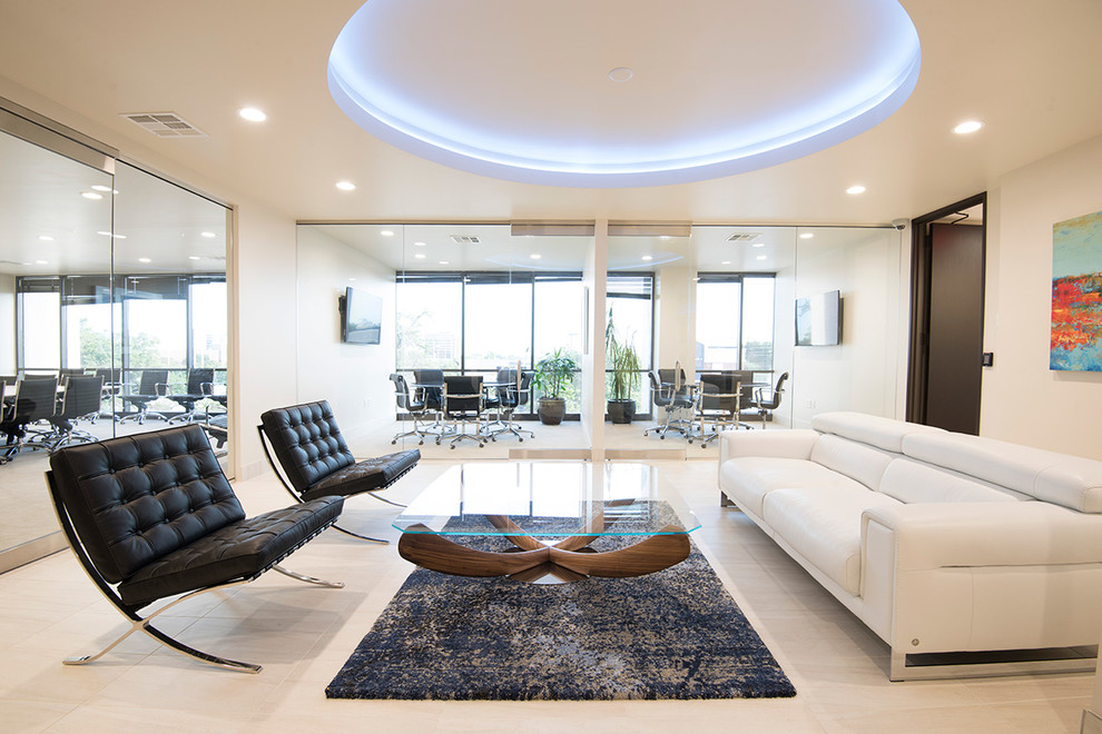Photo of a modern living room in Dallas.