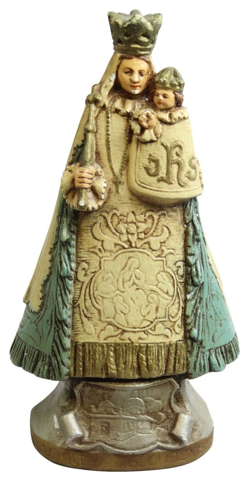 Consigned Antique Sculpture Statue Religious Madonna Chalkware