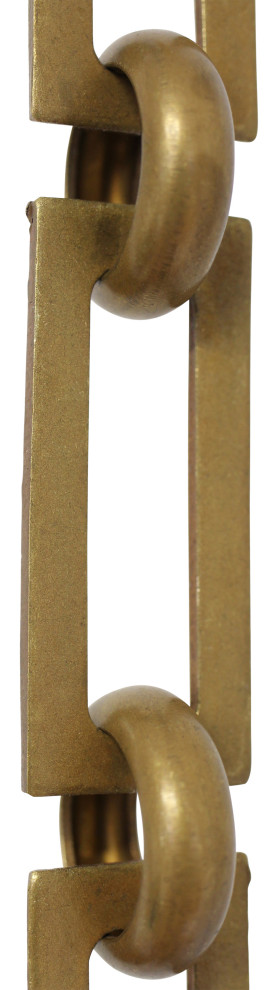 RCH Hardware Brass Chandelier Chain - Acid Dipped Finish, 1 Foot Length For Lighting Fixtures