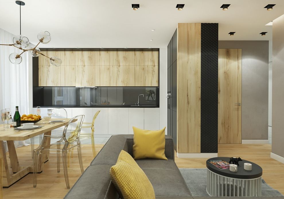 Кухня-Гостиная с камином