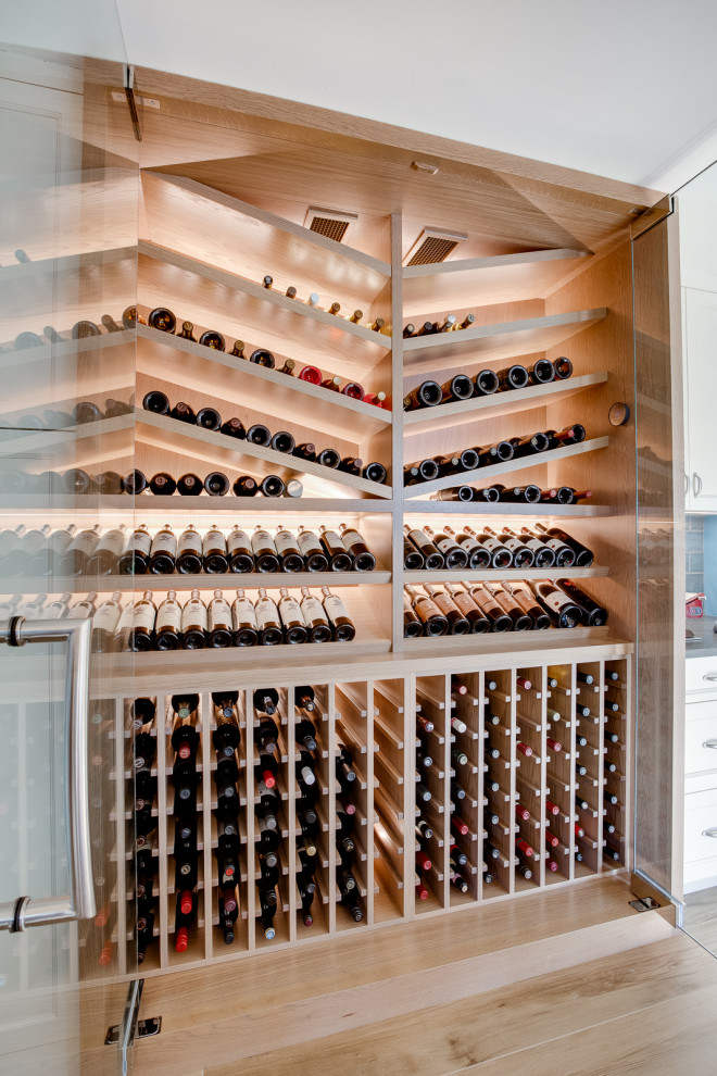 Inspiration for a transitional wine cellar in Vancouver.