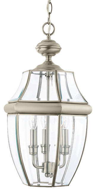 Sea Gull Lancaster 3 Light Outdoor Pendant Antique Brushed Nickel Sea Gull Lancaster 3 Light Outdoor Pendant Antique Brushed Nickel