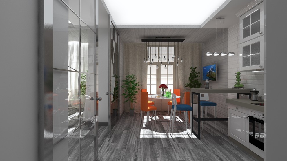 Пространство с камином.