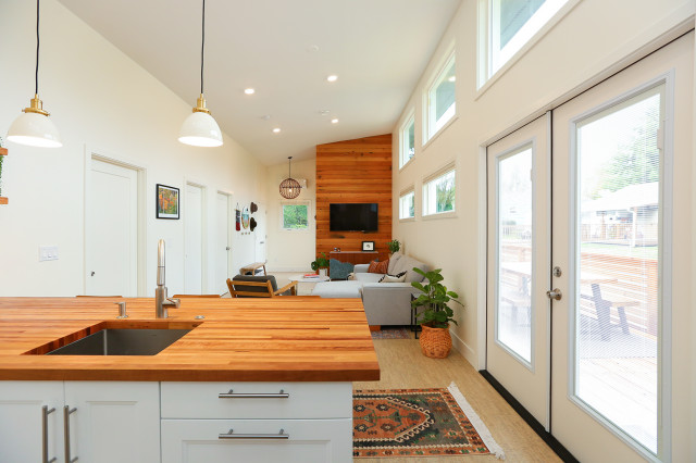 Reclaimed Backyard Cottage scandinavo-soggiorno